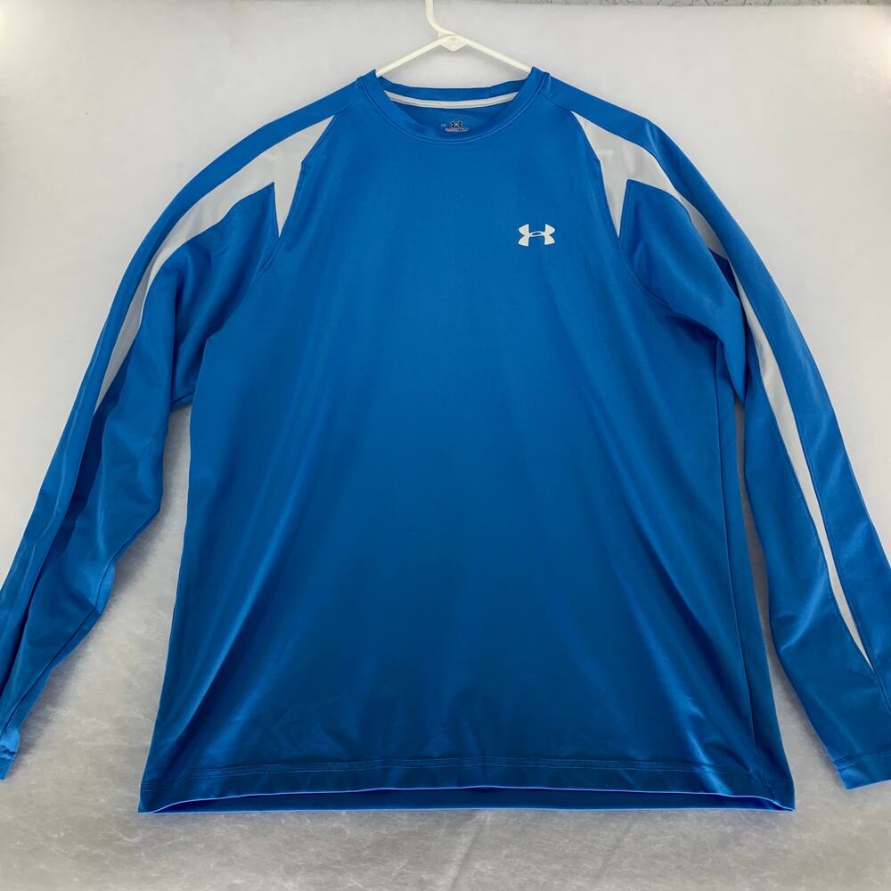 Under Armour HeatGear Men's Large Blue Long Sleeve Athletic Shirt